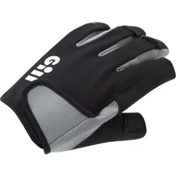 Gill Junior Deckhand Short Finger Sailing Gloves - Black
