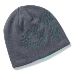 Gill Reversible Knit Beanie - Grey/Turquoise