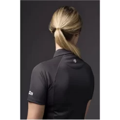 Gill Womens UV Tec Polo Top -Gill Charcoal UV008W Main.700x700